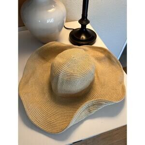 J Crew Paper Straw Hat One Size Large Brim